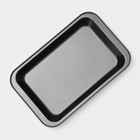 Противень Доляна «Прямоугольник. Жаклин», 36×23×4 см, антипригарное покрытие, чёрный - Фото 3