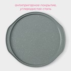 Форма для пиццы Доляна «Элин Мрамор. Пицца», d=33 см, с ручками, антипригарное покрытие, цвет серый - Фото 2