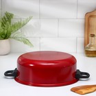 Кастрюля «Ренард», 4 л, с крышкой, сетка фри 26×9 см, антипригарное покрытие, углеродистая сталь, красная - Фото 2