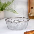 Кастрюля «Ренард», 4 л, с крышкой, сетка фри 26×9 см, антипригарное покрытие, углеродистая сталь, красная - Фото 5