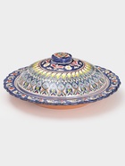 Блинница узбекская Риштанская Керамика «Узоры», d=32 см, керамика, синяя - Фото 1