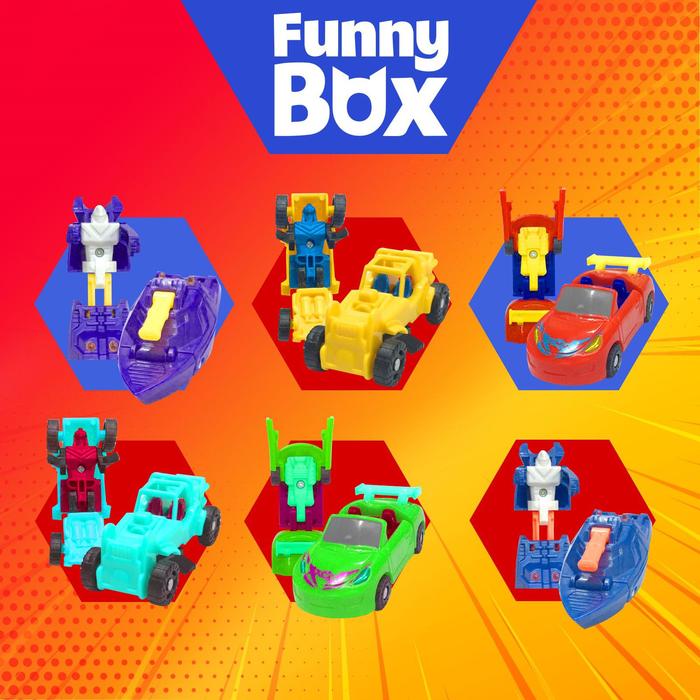 Набор для детей Funny Box «Трансформеры» Набор: карточка, фигурка, лист наклеек, МИКС - фото 1908420240