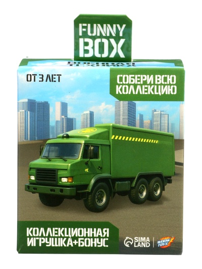 Игрушка - сюрприз Funny Box «Военная техника»: карточка, фигурка, лист наклеек, МИКС
