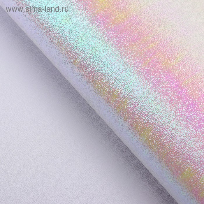 Бумага фольгированная 50 х 70 см перламутровая, цвет белый - Фото 1