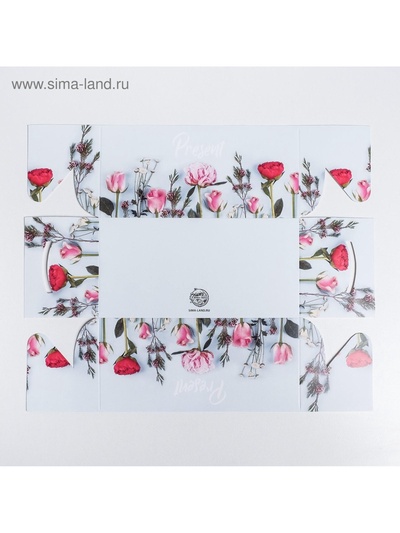 Коробка для капкейков, кондитерская упаковка, 2 ячейки «Present», 16×8×7.5 см