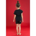 Пижама для девочки MINAKU (футболка, шорты) "Ёлочки", рост 134-140 см, цвет чёрный - Фото 2