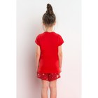 Пижама для девочки MINAKU (футболка, шорты) "Ёлочки", рост 116-122 см, цвет красный - Фото 3