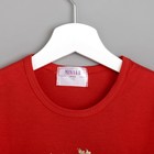 Пижама для девочки MINAKU (футболка, шорты) "Ёлочки", рост 116-122 см, цвет красный - Фото 7