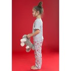 Пижама для девочки MINAKU (футболка, брюки) "Новый год", рост 110-116 см, цвет серый - Фото 2