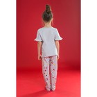 Пижама для девочки MINAKU (футболка, брюки) "Новый год", рост 110-116 см, цвет серый - Фото 3