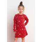 Сорочка ночная для девочки MINAKU "Ёлочки", рост 122-128 см, цвет красный - Фото 2