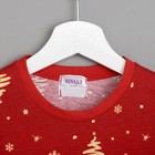 Сорочка ночная для девочки MINAKU "Ёлочки", рост 122-128 см, цвет красный - Фото 6