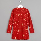 Сорочка ночная для девочки MINAKU "Ёлочки", рост 122-128 см, цвет красный - Фото 9