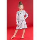 Сорочка ночная для девочки MINAKU "Новый год", рост 110-116 см, цвет серый - Фото 1