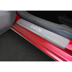 

Накладки на пороги Rival для Ravon R4 2016-н.в., нерж. сталь, с надписью, 4 шт., NP.1303.3