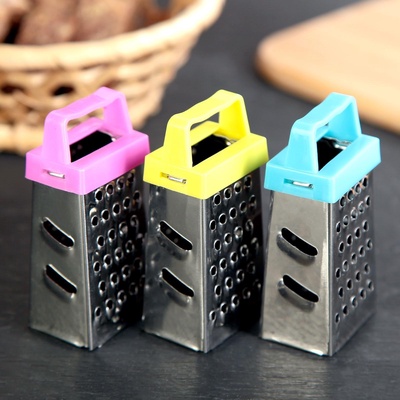 Тёрка четырёхгранная c магнитом Доляна, 3.5×7×3 см, МИКС