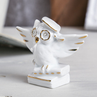 Сувенир керамика "Белый филин на книгах" стразы 8х10х3,5 см - Фото 3