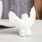 Сувенир керамика "Белый филин на камне" стразы 14х16,5х4,8 см - Фото 4