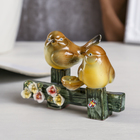 Сувенир керамика "Два воробышка на заборе с цветами" МИКС 10х14,5х5,5 см - Фото 2