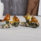 Сувенир керамика "Два воробышка на заборе с цветами" МИКС 10х14,5х5,5 см - Фото 6