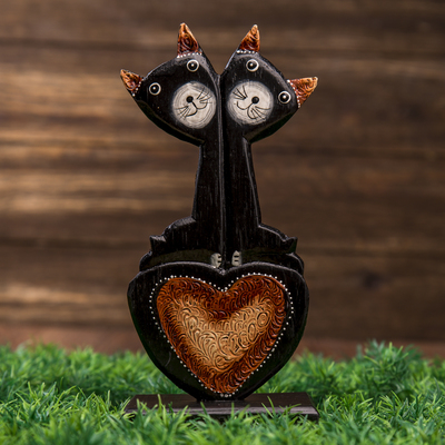 Интерьерный сувенир «Влюблённые котята», 20 см