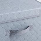 Короб стеллажный для хранения с крышкой «Ромбы», 27×20×25 см, цвет серый - Фото 5