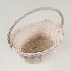 Корзина плетёная для хранения «Лодочка», ива, овальная, белая, набор 3 шт. - Фото 6