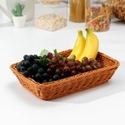 Корзина для продуктов Доляна, 30×19.5×6 см, коричневая - Фото 8