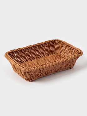 Корзина для продуктов Доляна, 30×19.5×6 см, коричневая