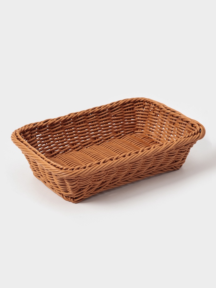 Корзина для продуктов Доляна, 30×19.5×6 см, коричневая - Фото 1