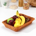 Корзина для продуктов Доляна, 35×24.5×7 см, коричневая - Фото 2