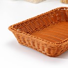 Корзина для продуктов Доляна, 35×24.5×7 см, коричневая - Фото 3