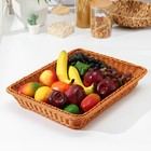 Корзина для продуктов Доляна, 44.5×35×8 см, коричневая - Фото 1