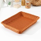 Корзина для продуктов Доляна, 44.5×35×8 см, коричневая - Фото 2