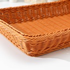 Корзина для продуктов Доляна, 44.5×35×8 см, коричневая - Фото 3