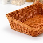 Корзина для продуктов Доляна, 39×26×10 см, коричневая - Фото 3