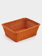 Корзина для продуктов Доляна, 40×30×15 см, пластик, плетёная, коричневая - Фото 3