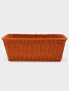 Корзина для продуктов Доляна, 40×30×15 см, пластик, плетёная, коричневая - Фото 5