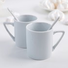 Набор кружек с ложками "Усы" 2 кружки 120 мл, 2 ложки, рисунок МИКС - Фото 2