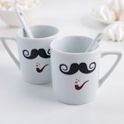 Набор кружек с ложками "Усы" 2 кружки 120 мл, 2 ложки, рисунок МИКС - Фото 6