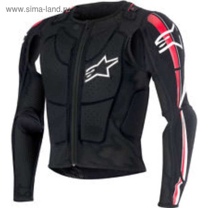 Мотозащита ALPINESTARS BIONIC PLUS JACKET, черно-красно-белый, 132, M - Фото 1