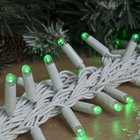 Гирлянда "Нить" 10 м , IP65, УМС, белая нить, 100 LED, свечение зелёное, 220 В - Фото 5