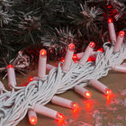 Гирлянда «Нить» 10 м, IP65, УМС, белая нить, 100 LED, свечение красное, 220 В - Фото 4