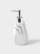 Аксессуары для ванной «Мрамор», 4 предмета, дозатор 190 мл, мыльница, 2 стакана 290 мл, белые - Фото 4