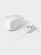 Аксессуары для ванной «Мрамор», 4 предмета, дозатор 190 мл, мыльница, 2 стакана 290 мл, белые - Фото 5