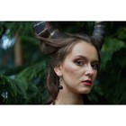 Серьги родирование спираль «Агат черный» - Фото 3