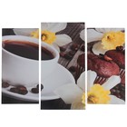Модульная картина "Кофе с кексами"  (2-25х52; 1-30х60) 60х80 см - фото 8749605