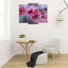 Модульная картина "Цветы сакуры"  (2-25х52; 1-30х60) 60х80 см - фото 9914096