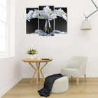 Модульная картина "Орхидеи в вазе"  (2-25х52; 1-30х60) 60х80 см - Фото 4