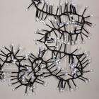 Гирлянда "Нить" уличная, УМС, мишура шарики 3 м, LED-288-220V фиксинг, нить тёмная, свечение синее - Фото 2